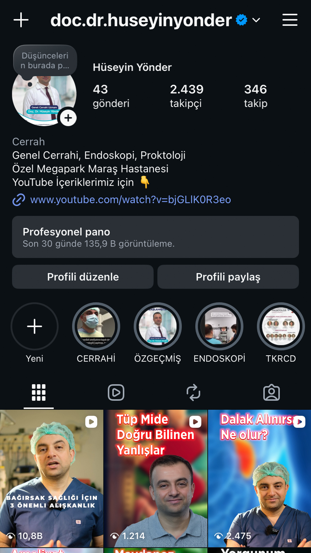 Hüseyin Yönder Instagram Kesiti